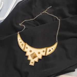 2/$25 or 3/$30 Gold and Cream Geometric Necklace